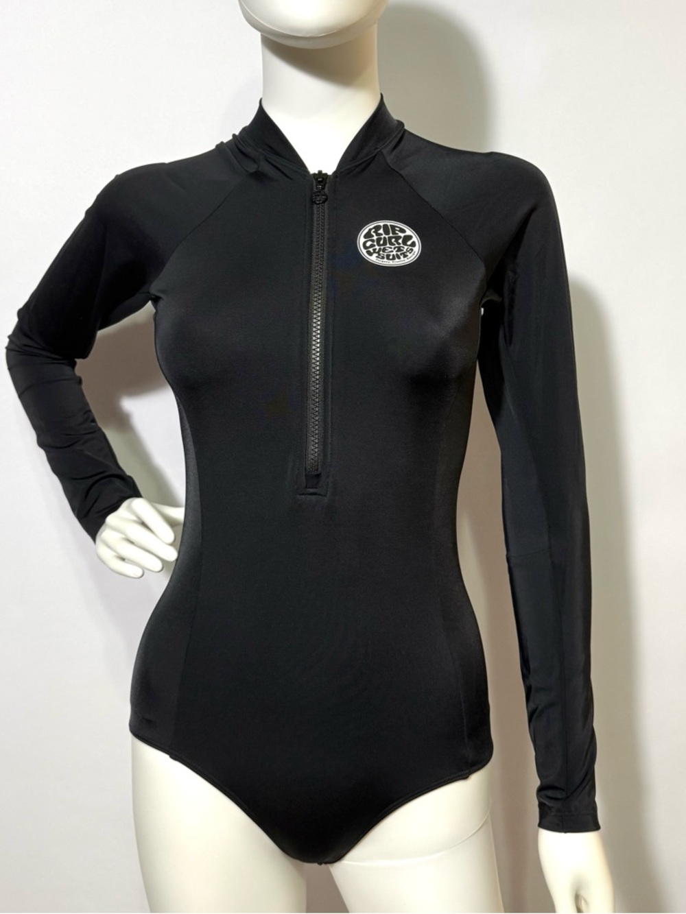 Rip Curl Classic Surf Long Sleeve Surf black one piece swimsuit | Size 12 M - Picture 3 of 5